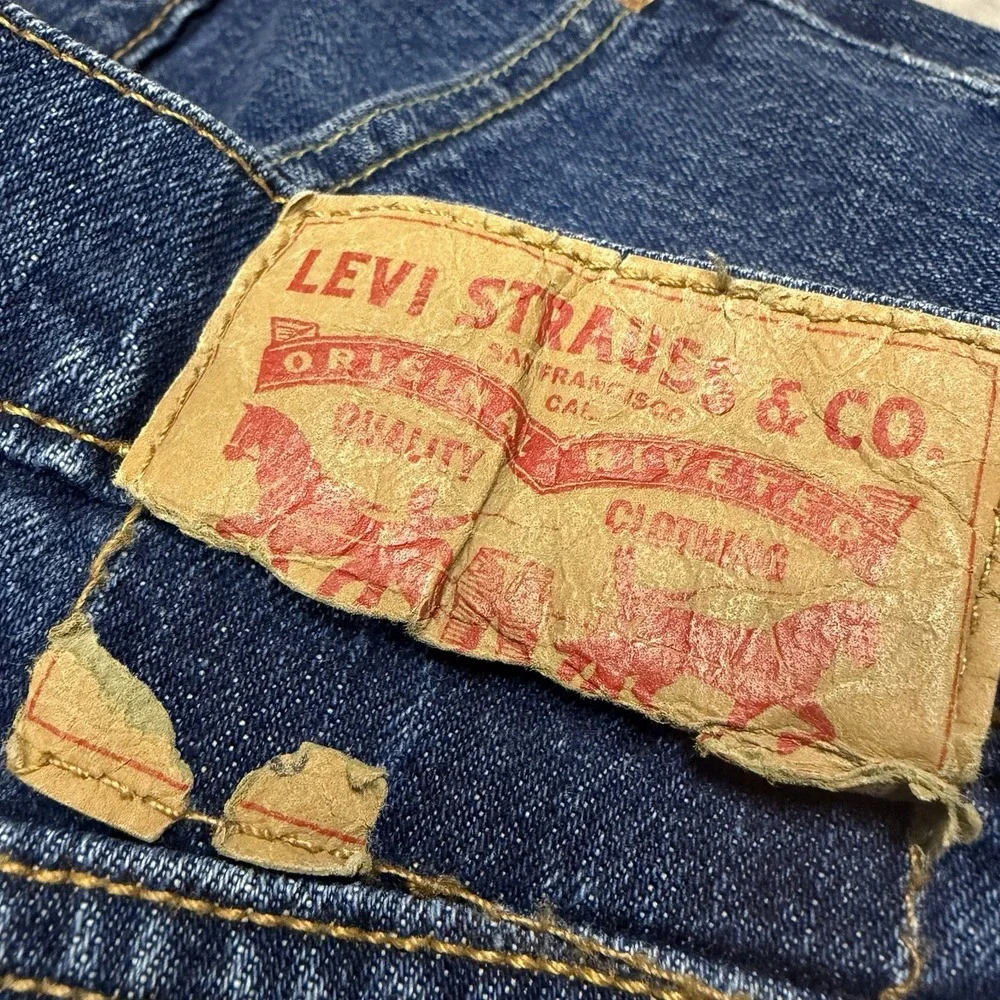 Levi's 505 Regular Fit Jeans Men's 36 x 32 Dark Wash Straight Leg Classic Denim